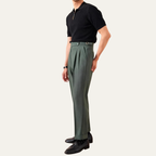 Dama Washington Hugo men's pleated dress pants brown - view 4