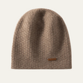Dama Washington Luisa men's ribbed knit beanie cream cashmere warm - front view
