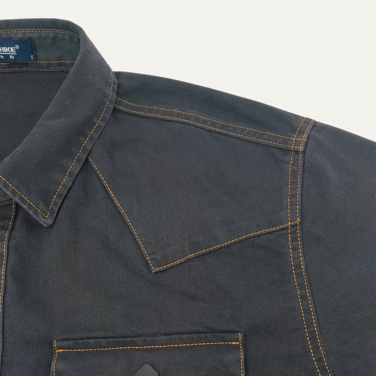 Axel | Men's Denim Shirt Black Long Sleeve Button Up