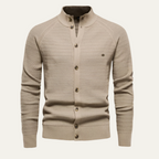 Dama Washington Voss men's cashmere cardigan navy button front - view 4