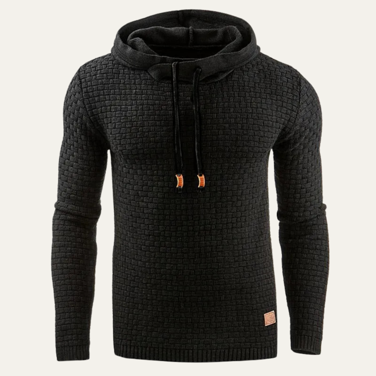 Callum | Men's Cable Knit Hoodie Sweater Charcoal Gray