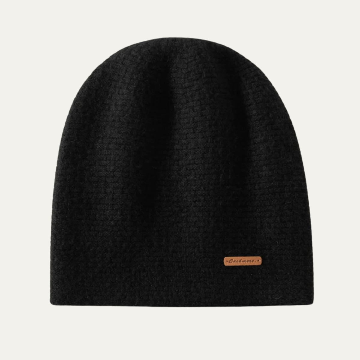 Luisa | Men's Ribbed Knit Beanie Cream Cashmere Warm