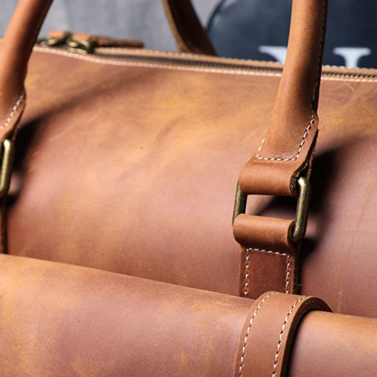 Mougins leather duffle bag