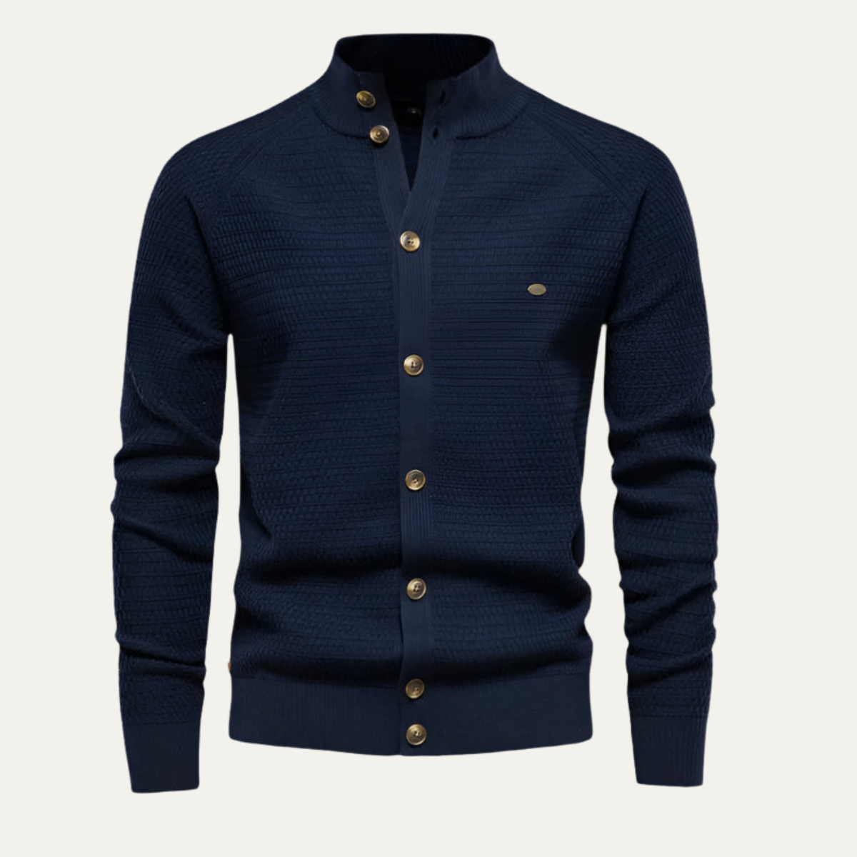 Voss | Men's Cashmere Cardigan Navy Button Front