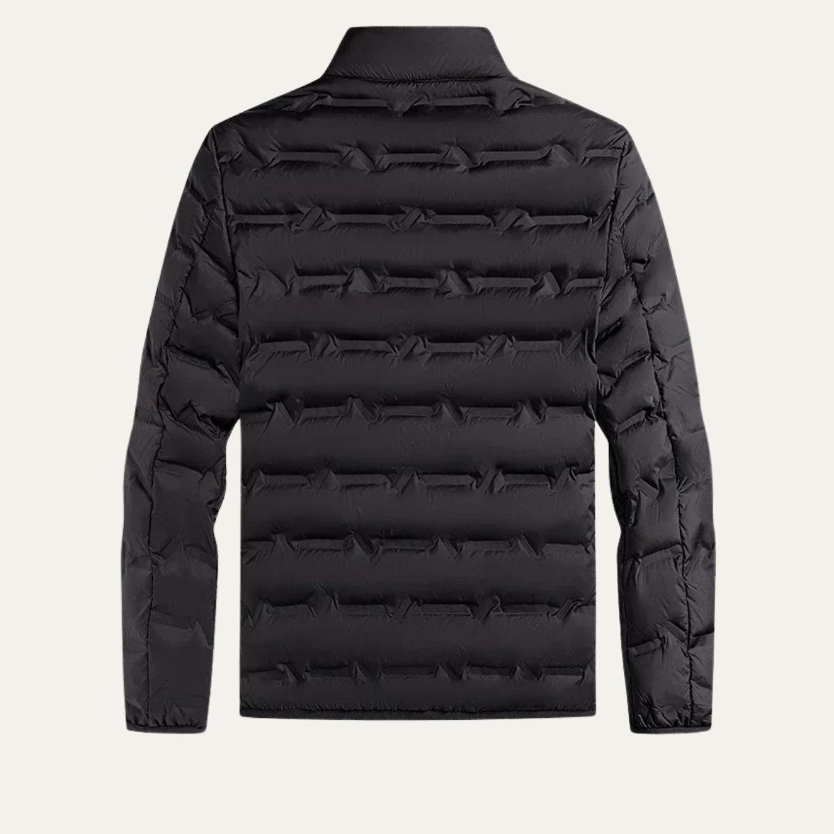 Axel | Men's Puffer Jacket Black Quilted Zip Up
