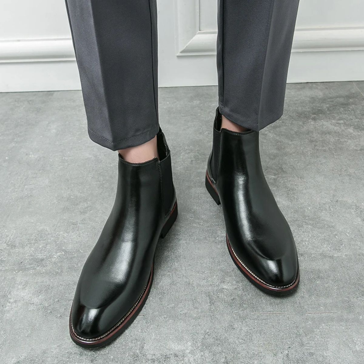 Ezra | Men's Chelsea Boots Black Leather