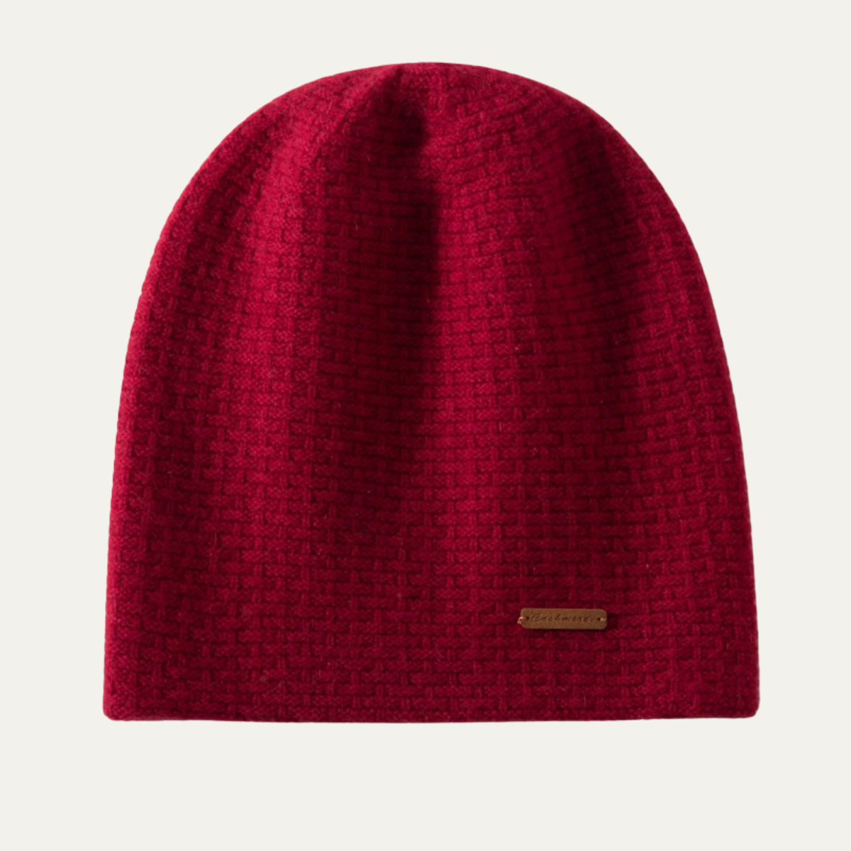 Luisa | Men's Ribbed Knit Beanie Cream Cashmere Warm