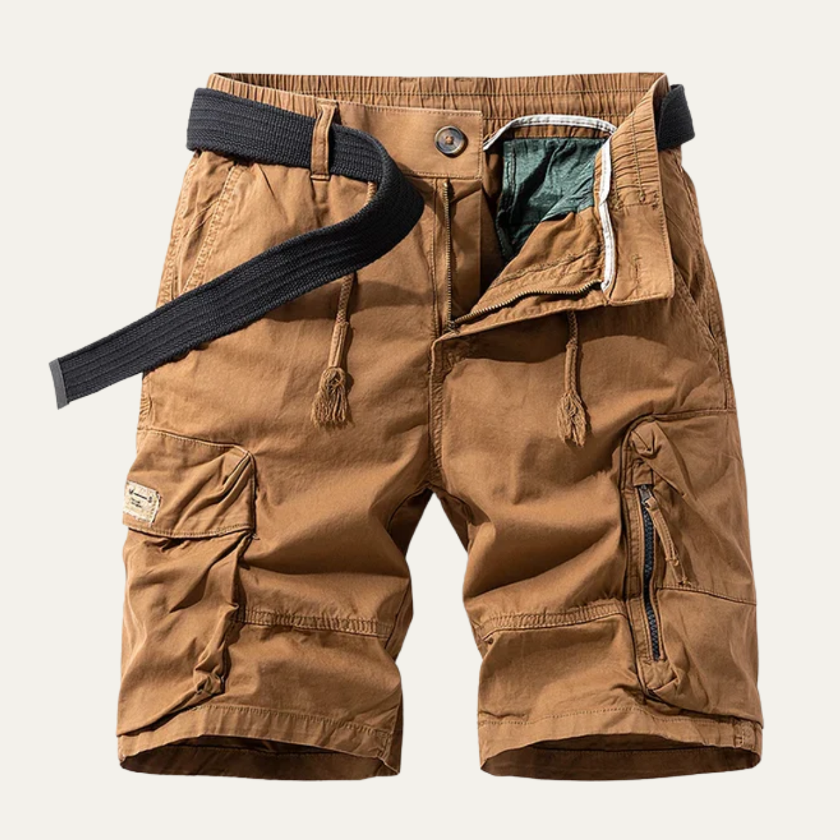 Jude | Men's Cargo Shorts Beige Multiple Pockets