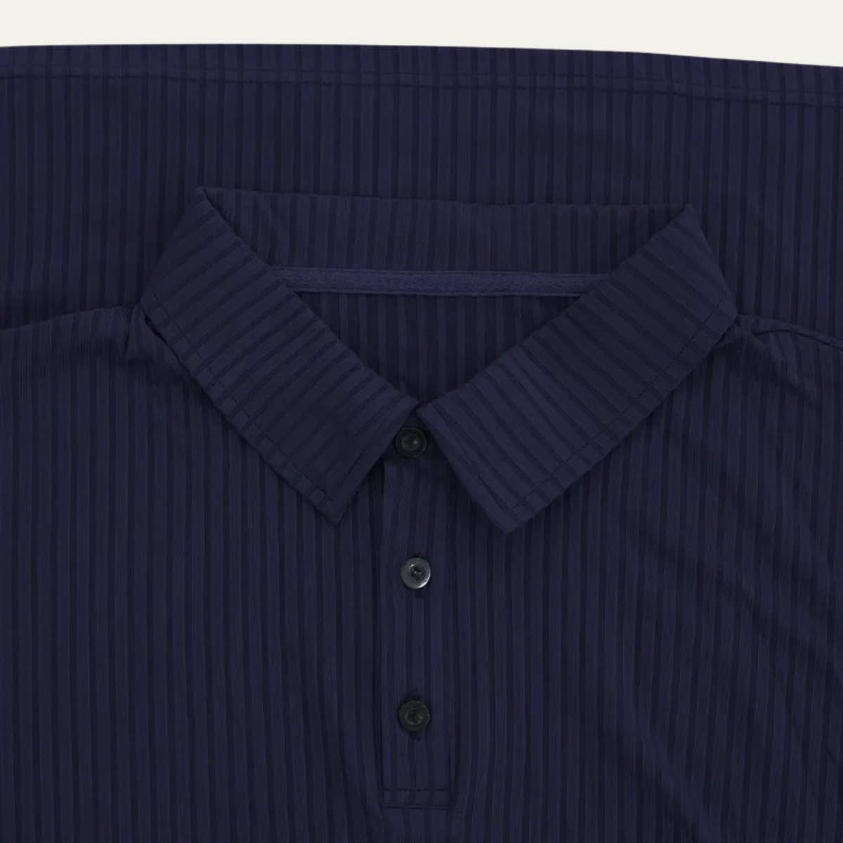 Soren | Men's Ribbed Polo Shirt Black Long Sleeve
