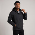 Dama Washington Wyatt men's lightweight waterproof hooded windbreaker black - model front view