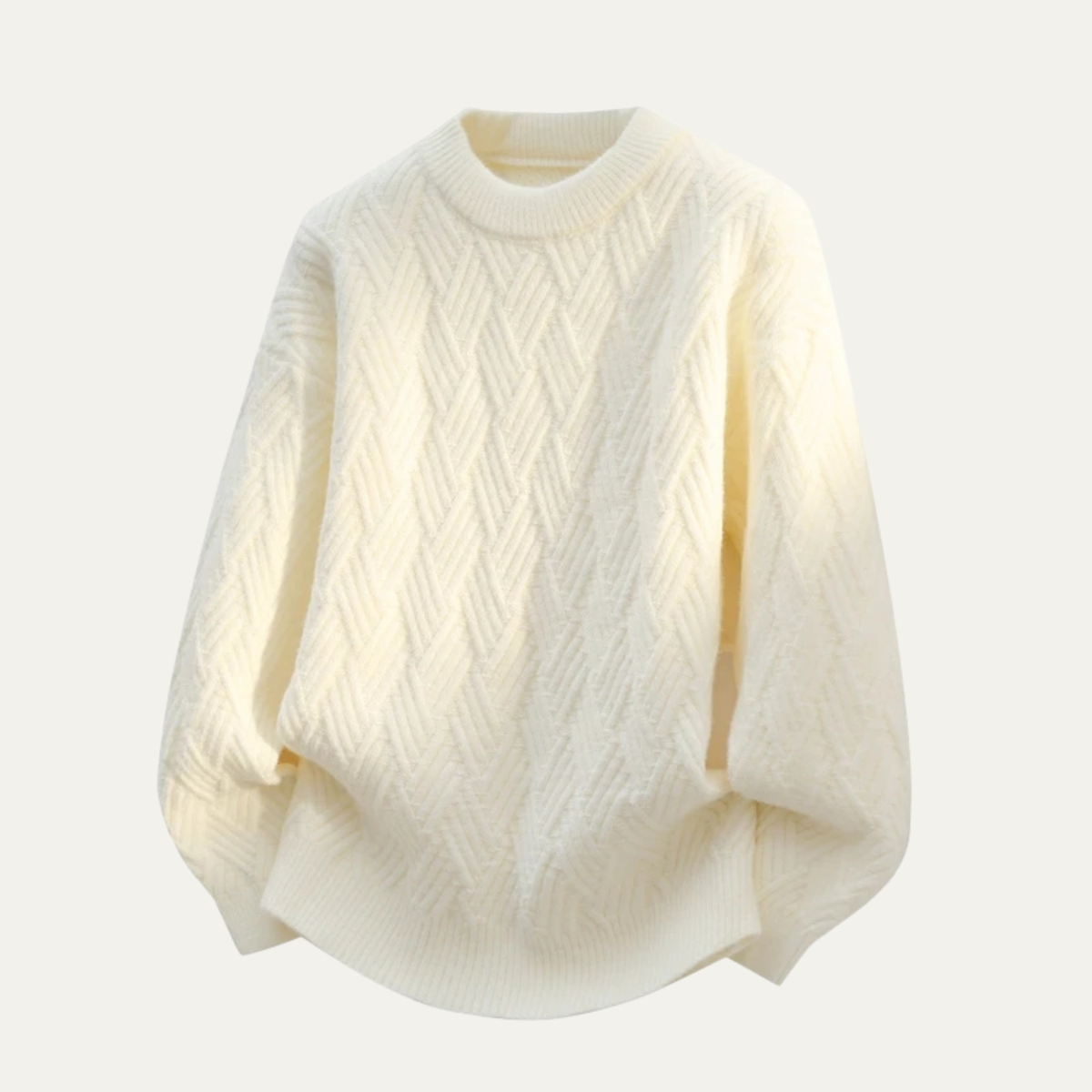 Jasper | Men's Crew Neck Sweater Black Cable Knit