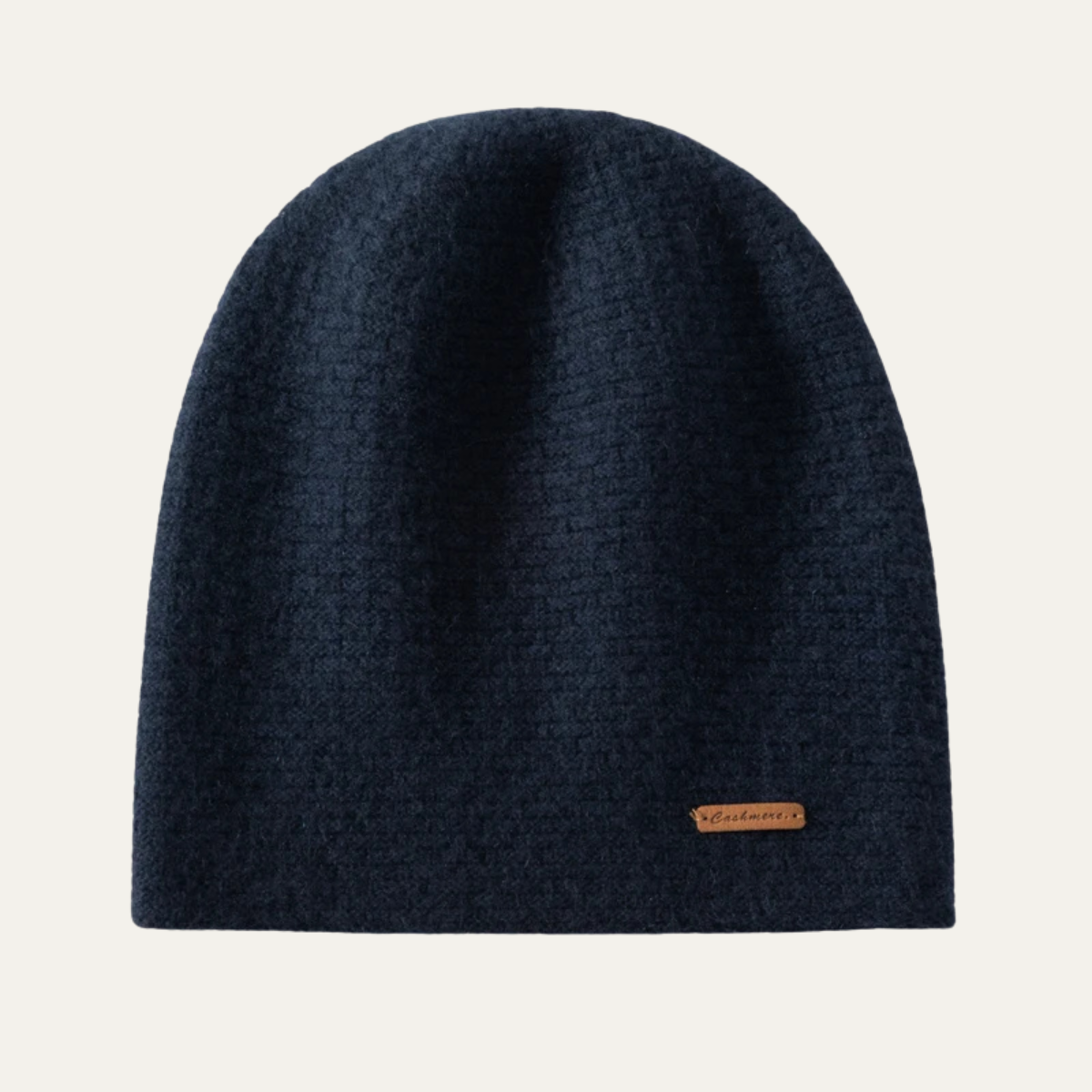 Luisa | Men's Ribbed Knit Beanie Cream Cashmere Warm