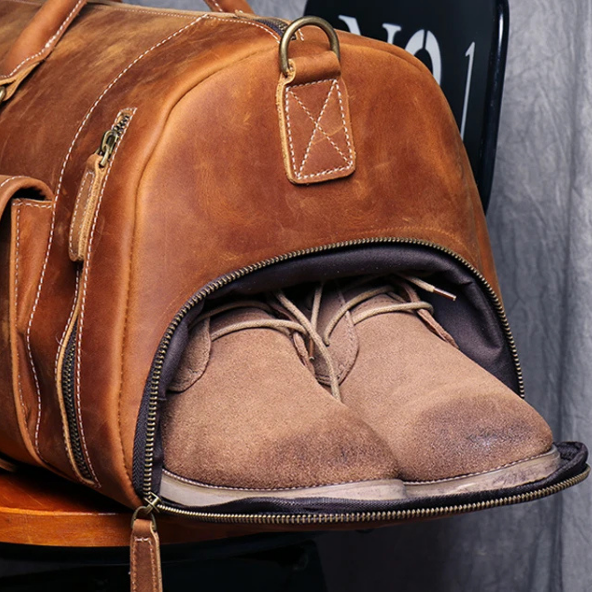Dama Washington Mougins genuine leather travel duffle bag - view 7