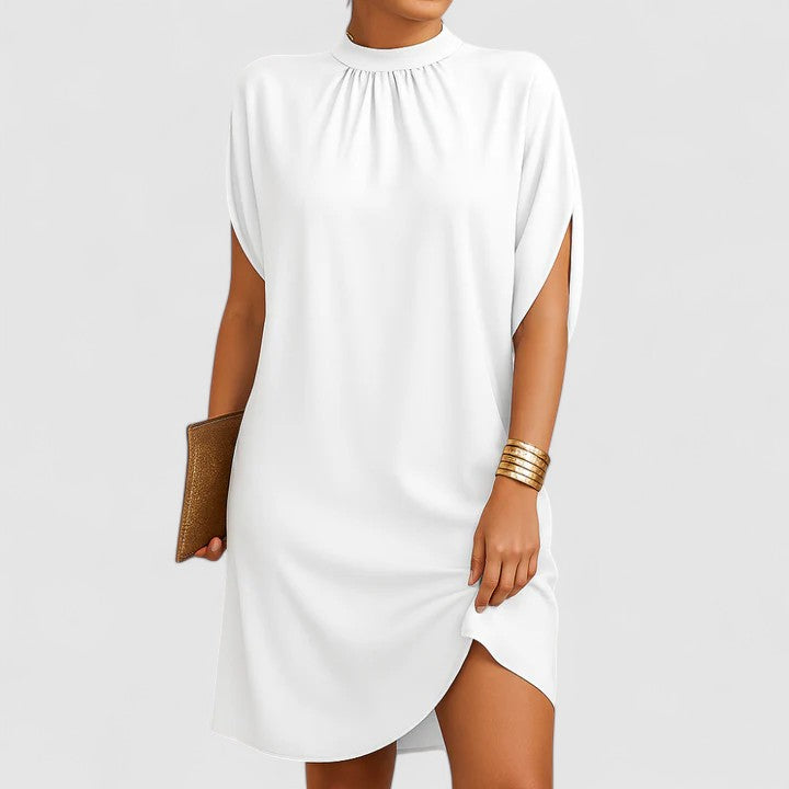 Maeve | Women's Relaxed Shift Dress Pink Short Sleeve