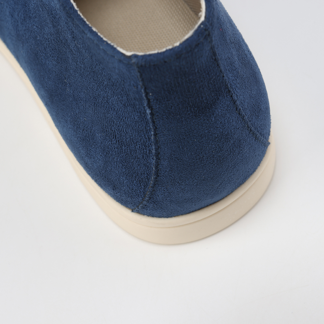 Luca | Men's Suede Slip On Loafer Boot Navy Cream Sole