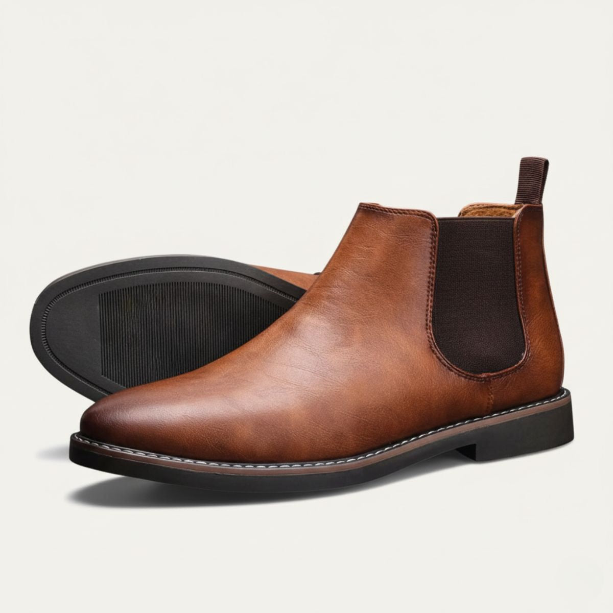 Bram | Men's Leather Chelsea Boots Brown