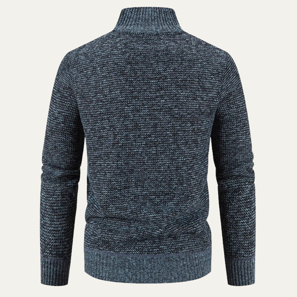 Axel | Men's Quilted Puffer Jacket Navy Knit Sleeves