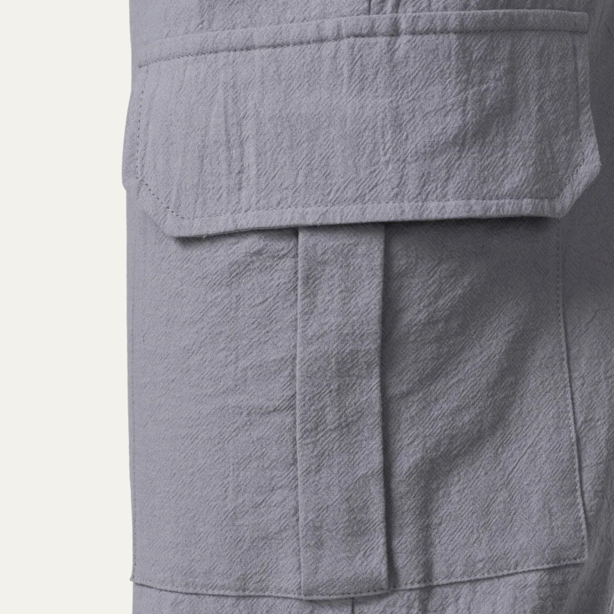 Jude | Men's Cargo Pants Light Gray Relaxed Fit Multi Pocket
