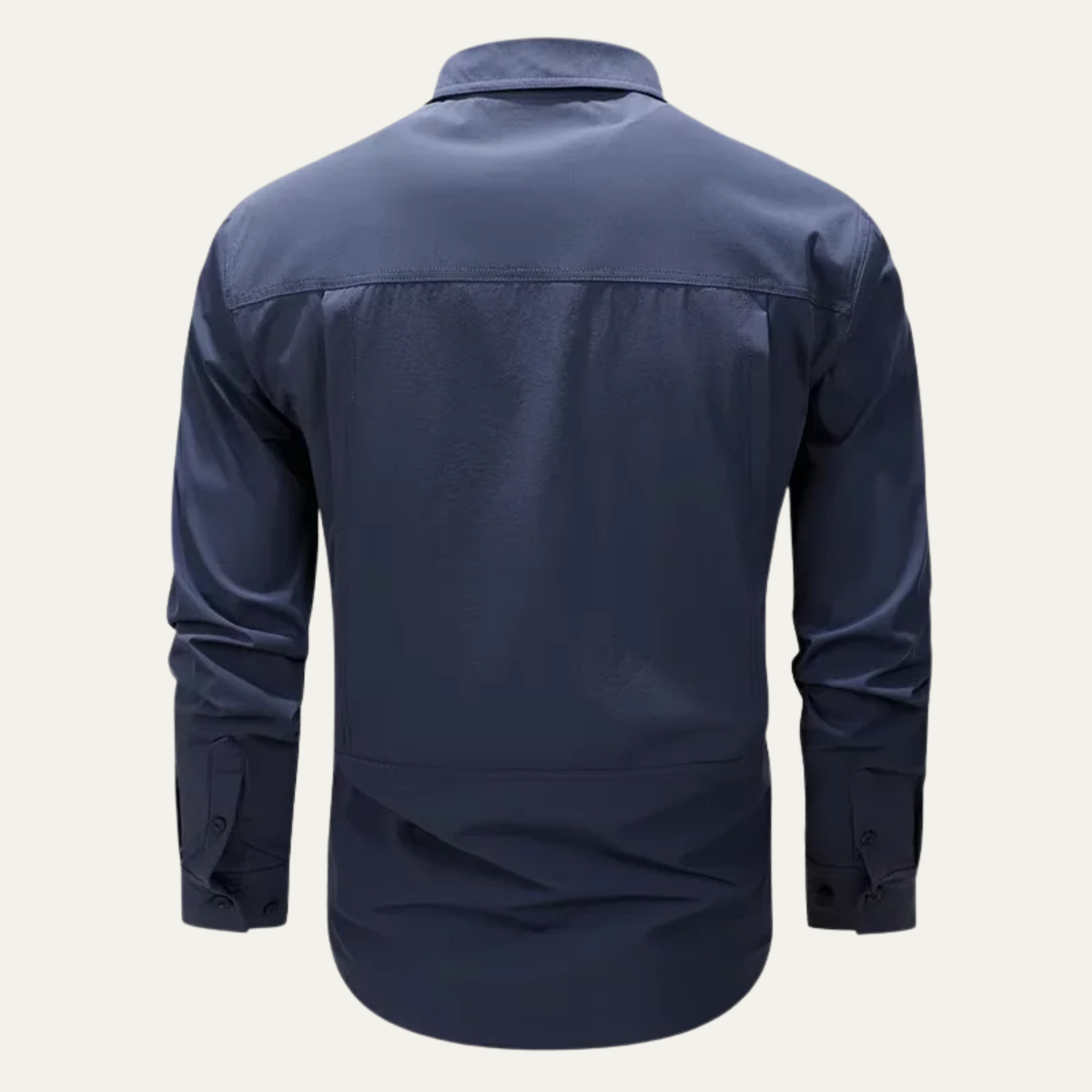 Beau | Men's Smart Casual Button Up Shirt Navy Long Sleeve