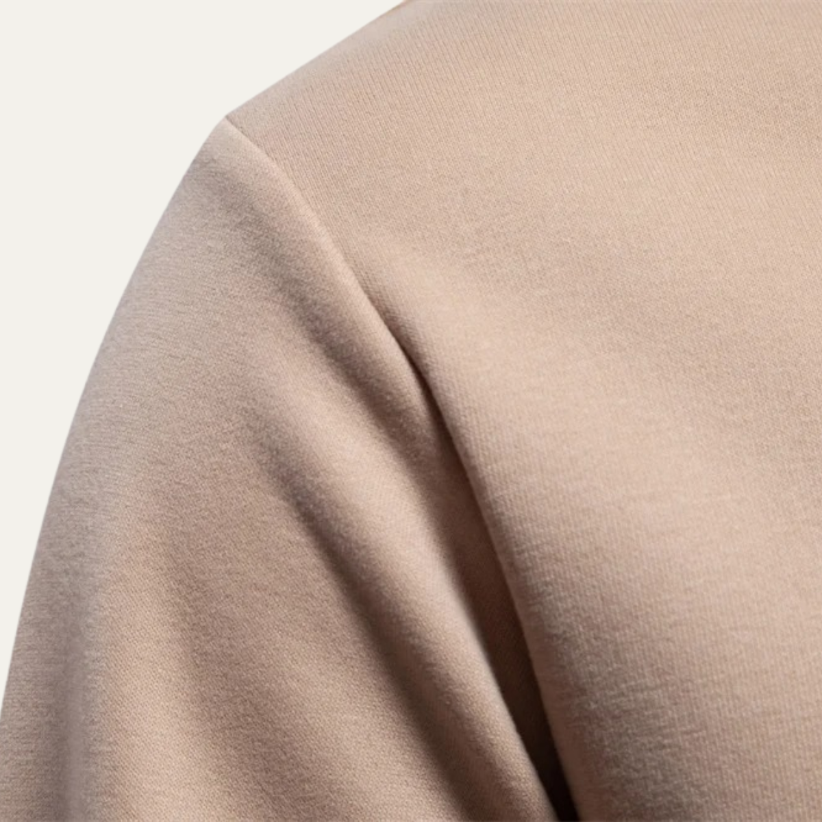 Arlo | Men's Casual Crew Neck Sweatshirt Cream Chest Pocket