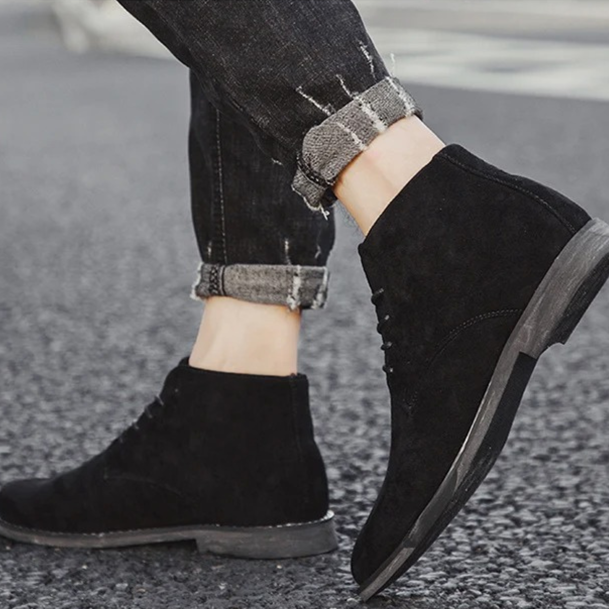 Jax | Men's Suede Lace Up Chukka Boots Black