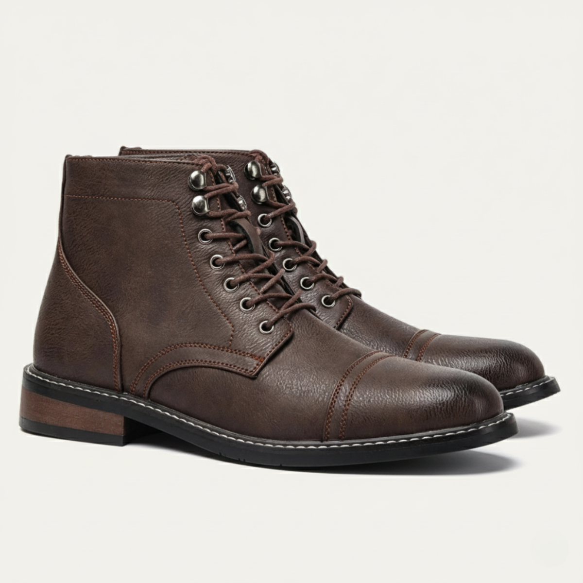 Blake | Men's Leather Lace Up Ankle Boots Gray