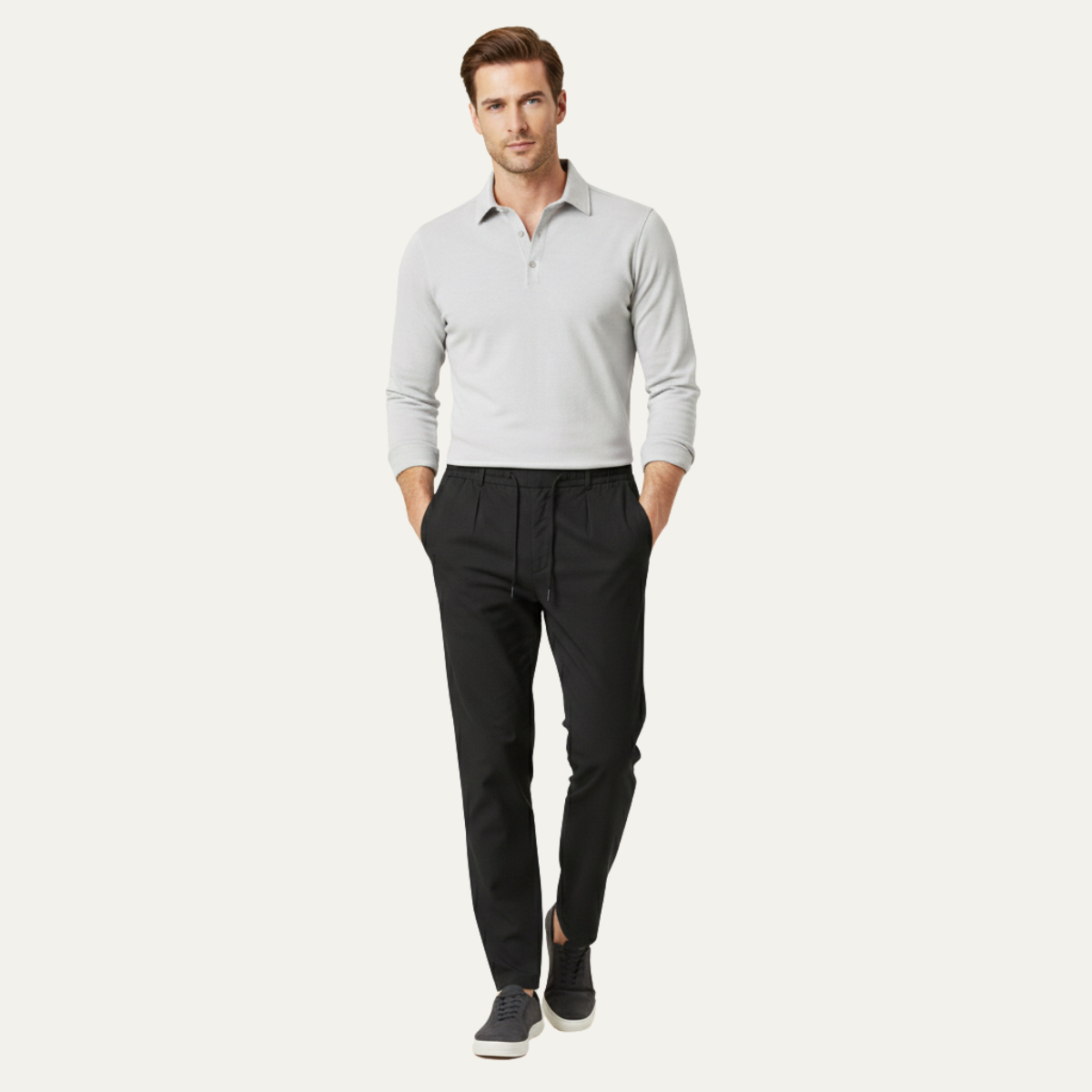 Kade | Men's Linen Pants Light Blue Drawstring