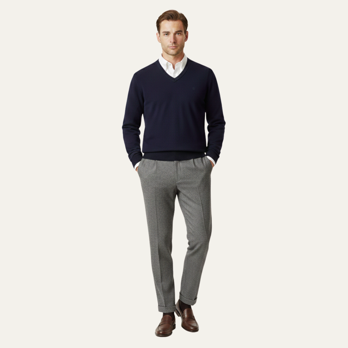 Axel | Men's Tailored Dress Pants Beige