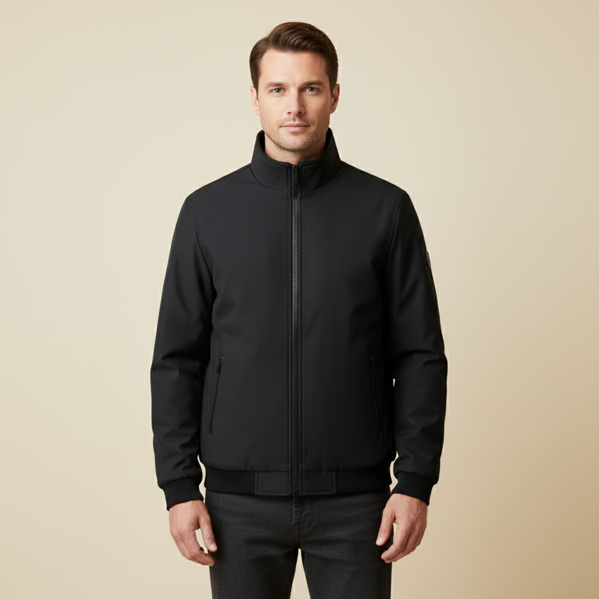Axel | Men's Fleece Lined Jacket Black