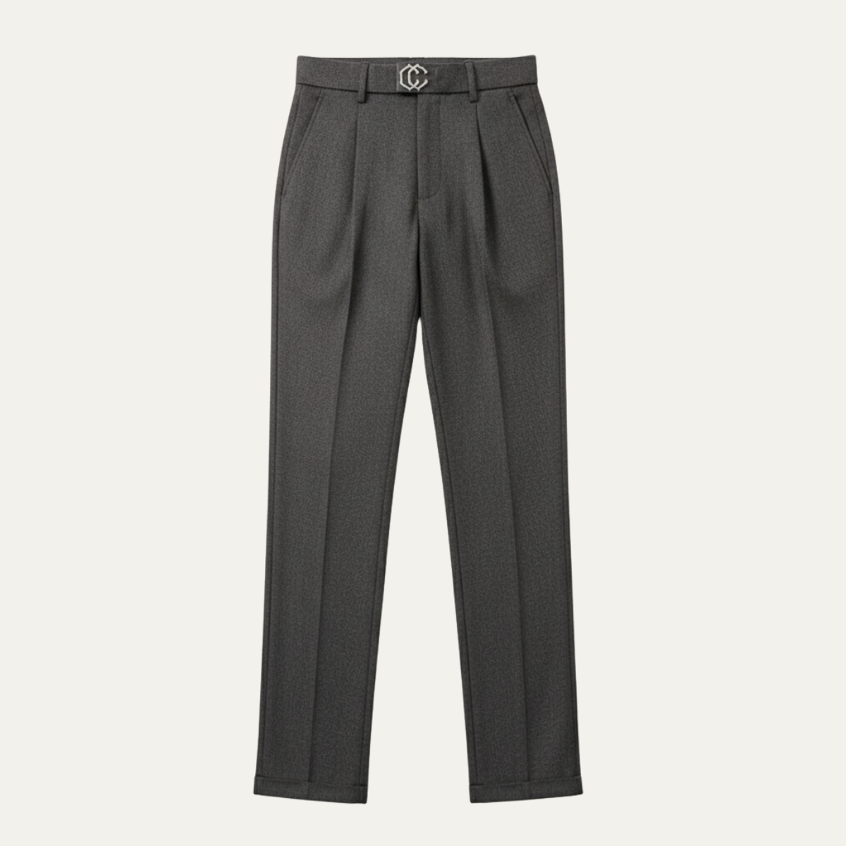 Orson | Men's Tailored Dress Pants Gray Pleated Straight Leg