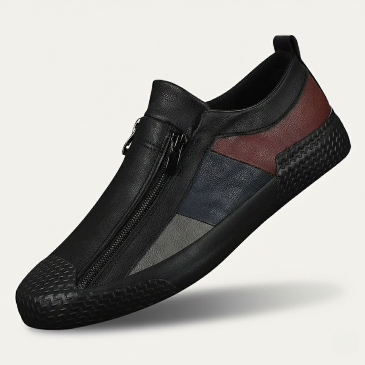 Ash | Men's Colorblock Zip Sneaker Green White Leather