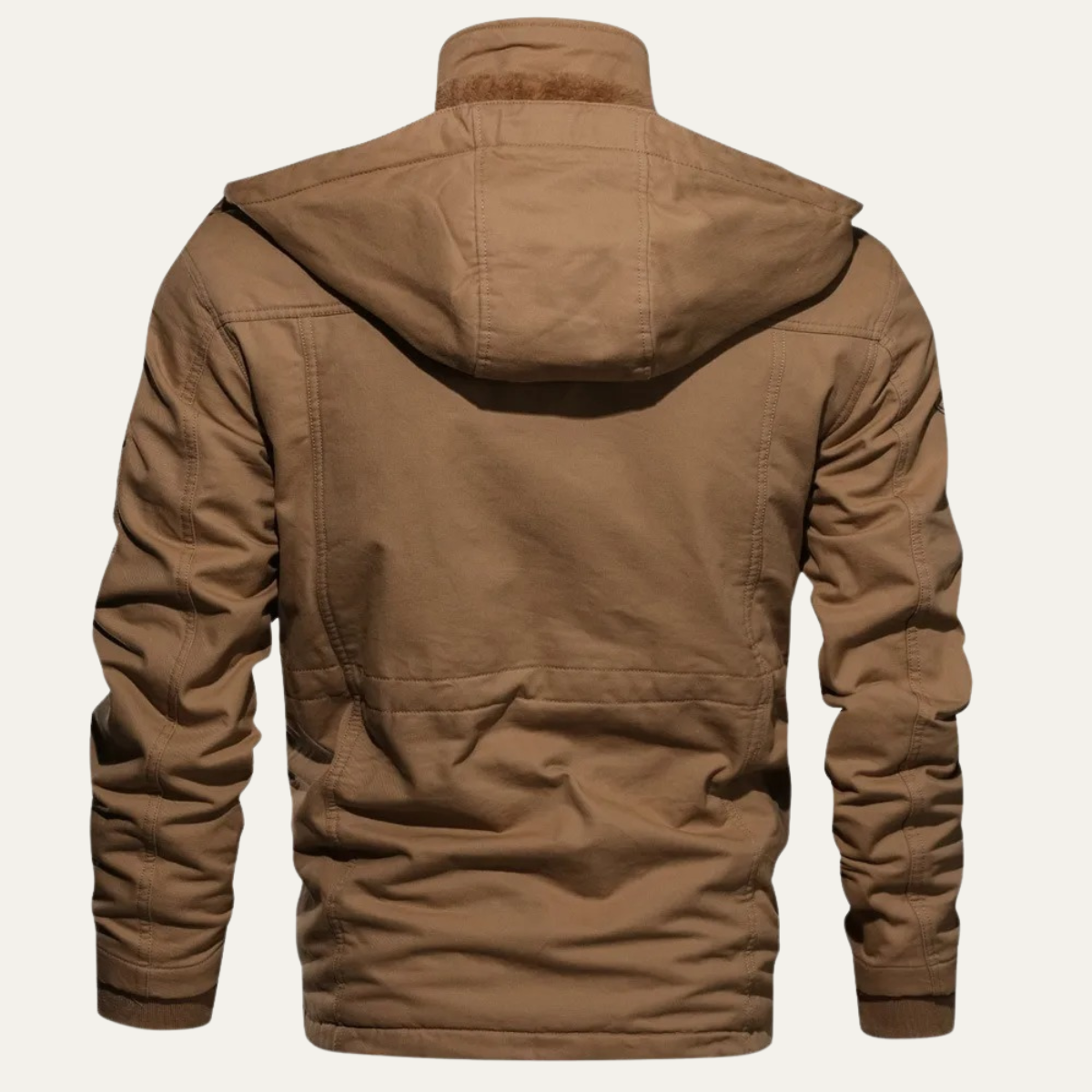 Callum | Men's Utility Jacket Beige Sherpa Lined