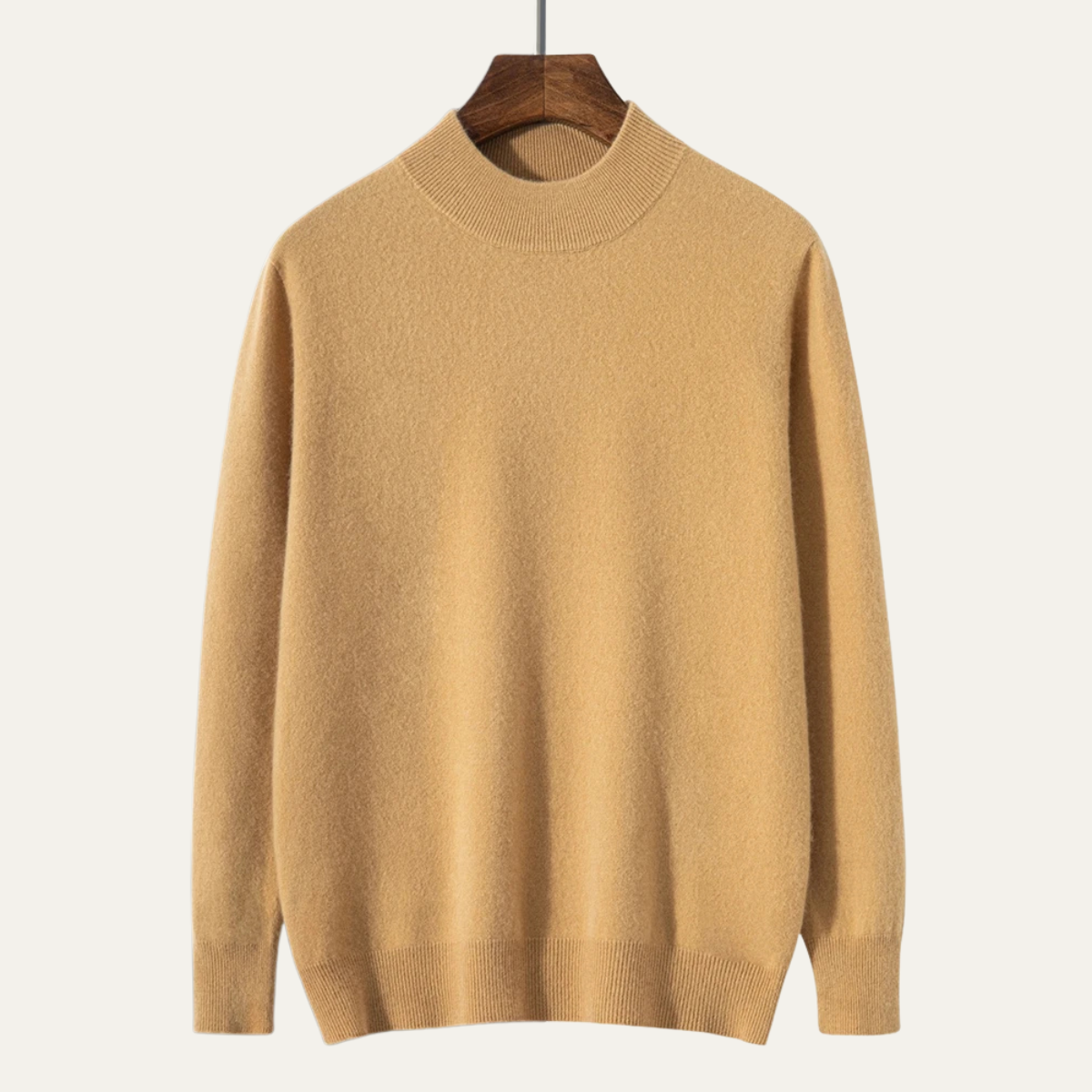Bram | Men's Crew Neck Cashmere Sweater Cream