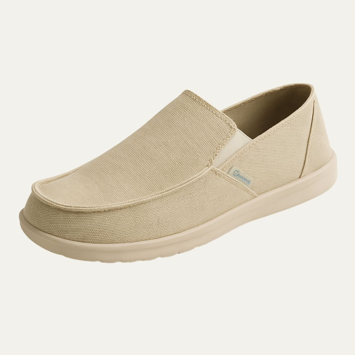 Ines | Men's Canvas Slip On Loafer Gray Comfort Shoes