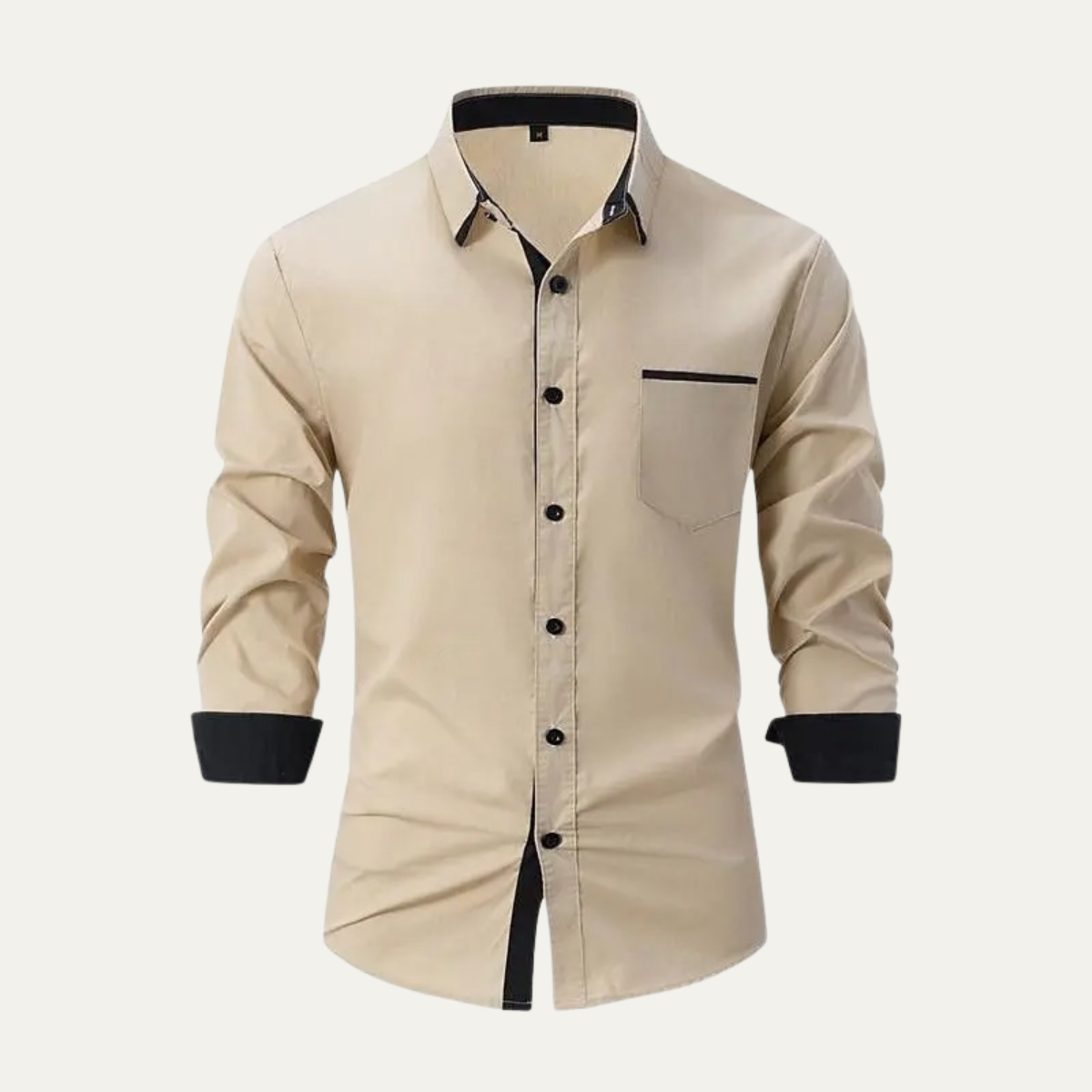 Rhys | Men's Smart Casual Button Up Shirt Light Gray