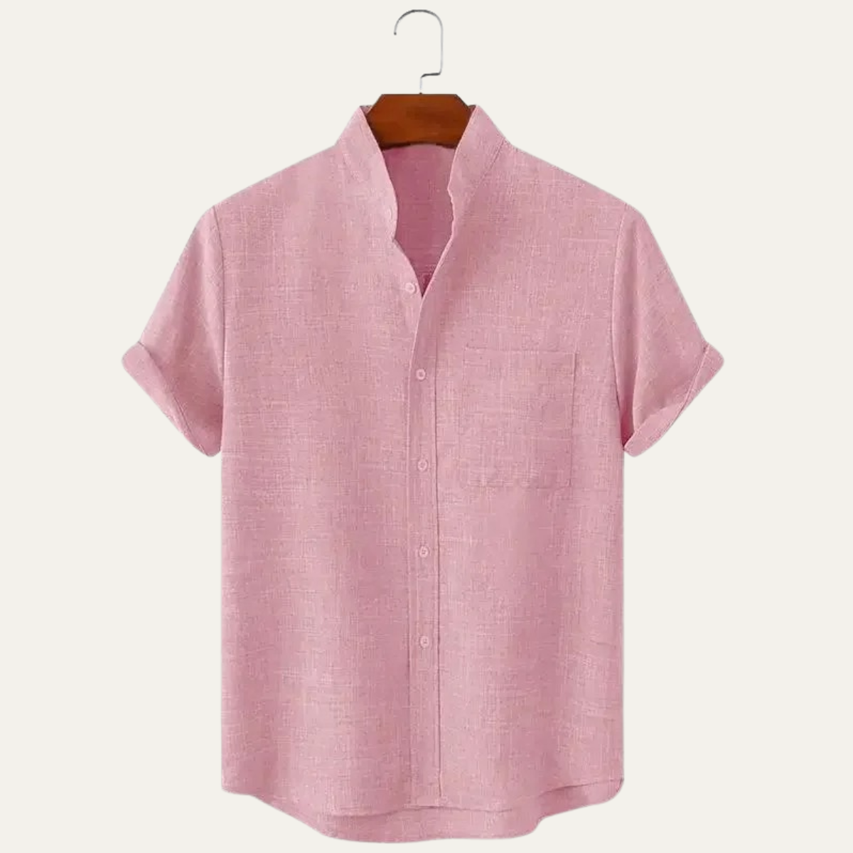 Axel | Men's Button Up Shirt Black Short Sleeve
