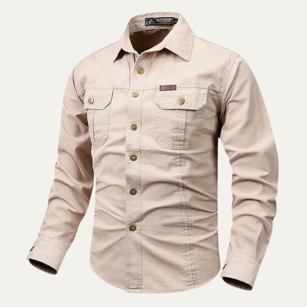 Axel | Men's Denim Shirt Black Long Sleeve Utility Pocket