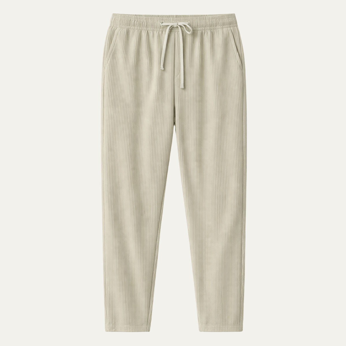 Rhys | Men's Casual Ribbed Lounge Pants Cream