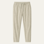 Dama Washington Rhys men's casual ribbed lounge pants cream - front view