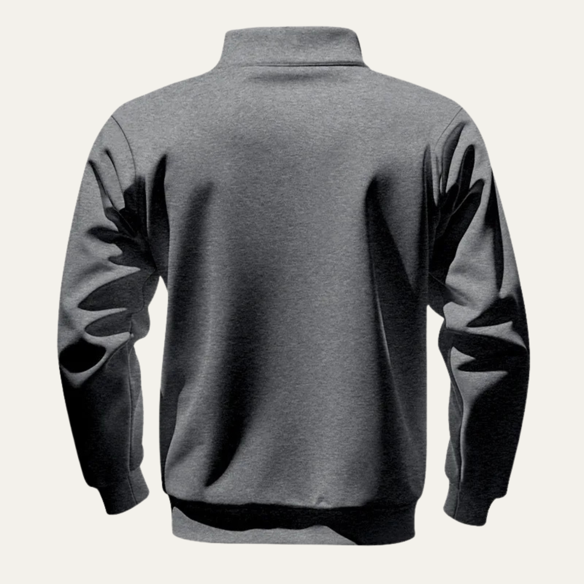 Callum | Men's Quarter Zip Sweater Gray Stand Collar