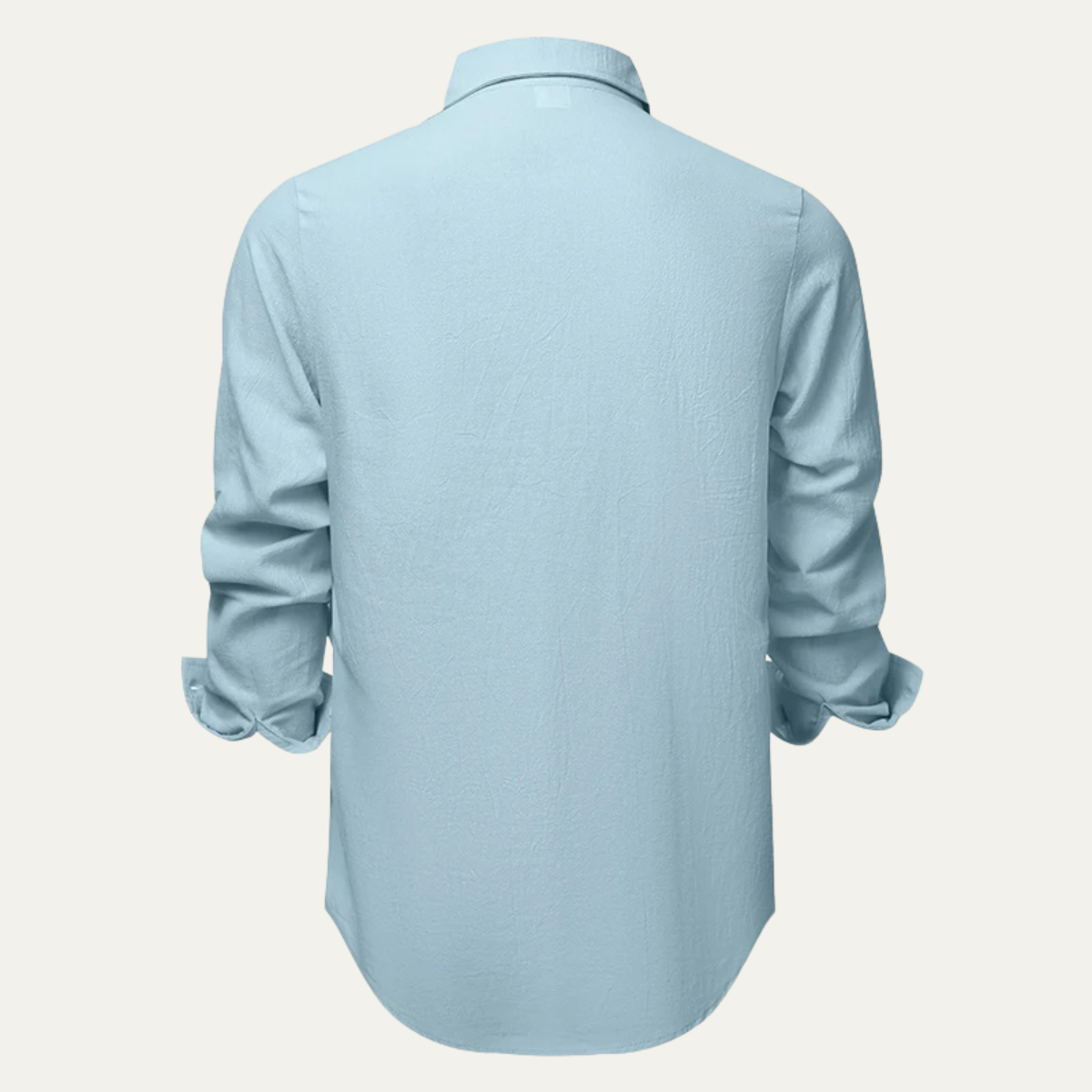 Callum | Men's Linen Cotton Button Up Shirt Light Blue