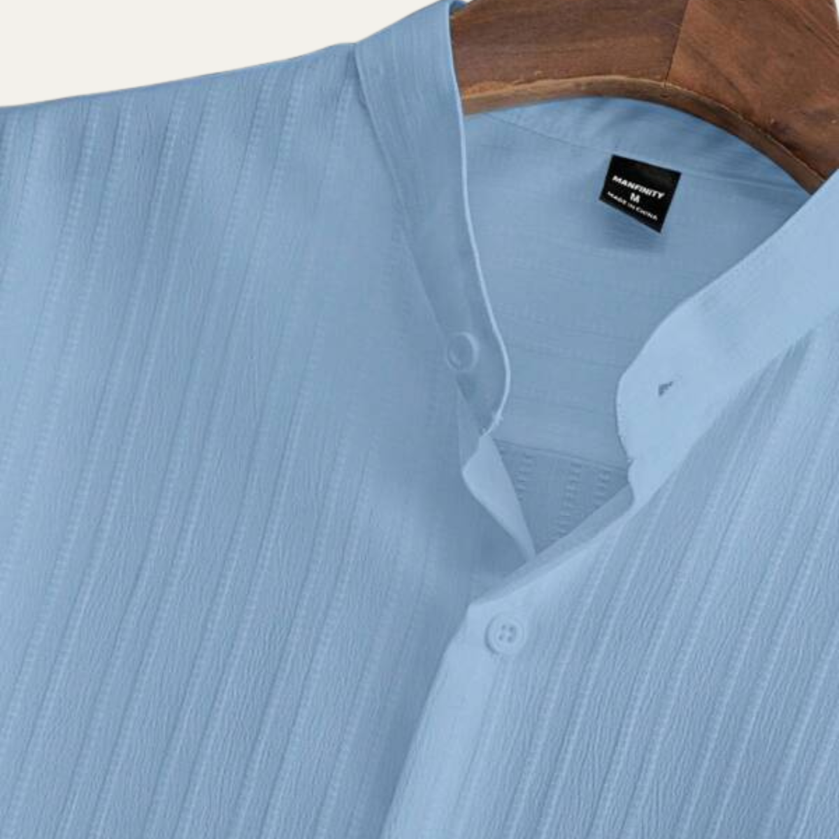 Jasper | Men's Linen Set Light Blue Short Sleeve Shirt Pants