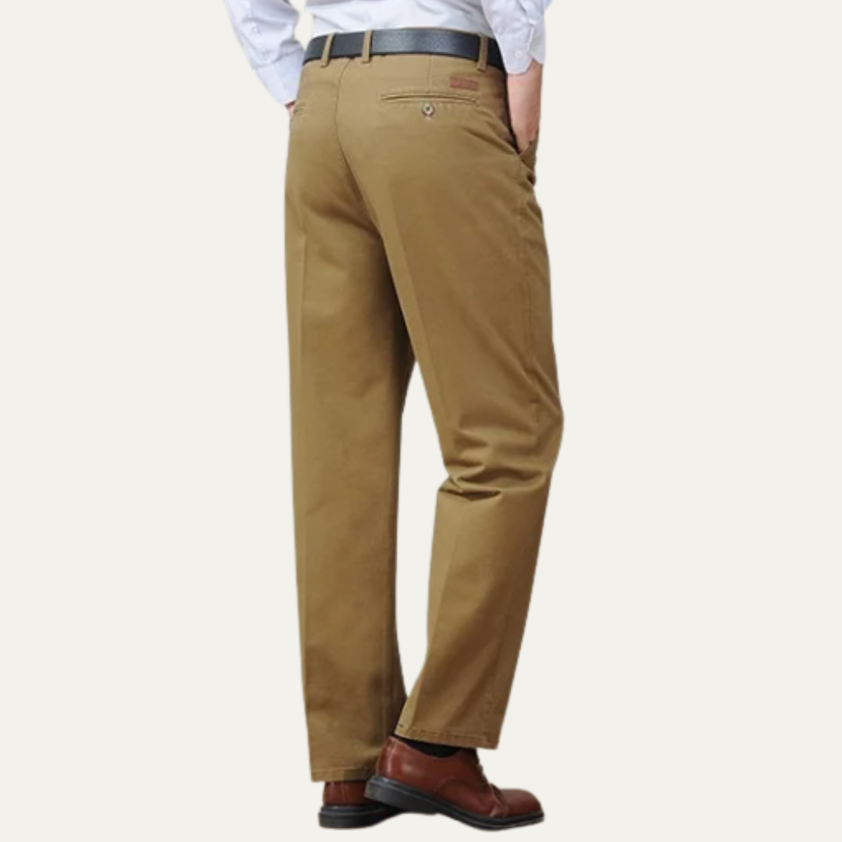 Jasper | Men's Pleated Dress Pants Khaki Cotton