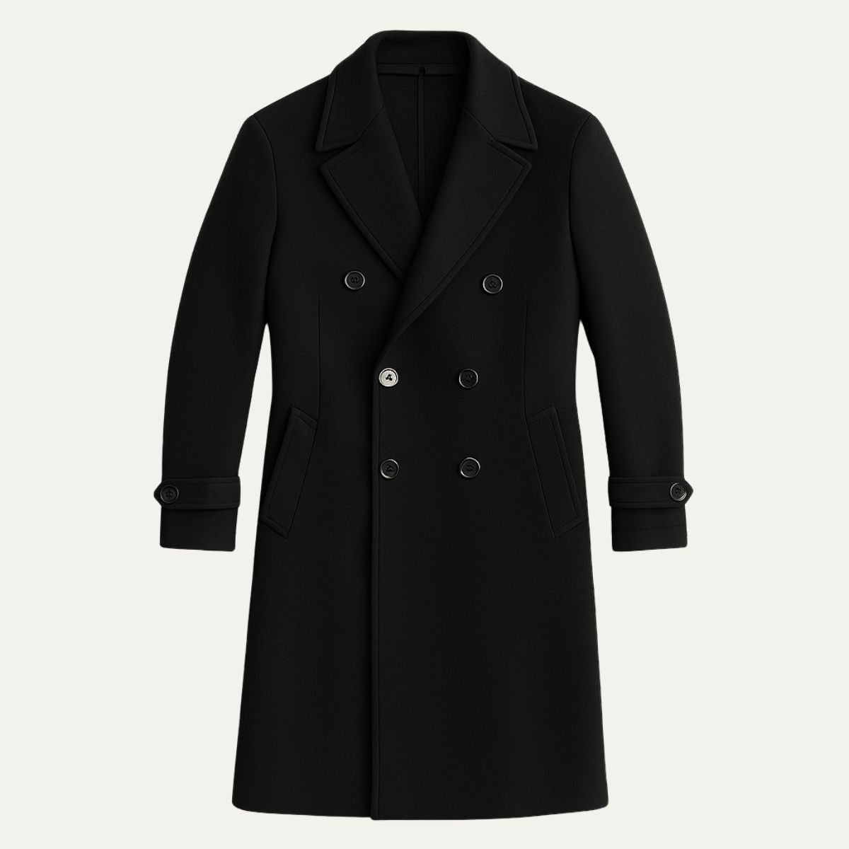 Axel | Men's Double Breasted Wool Coat Gray