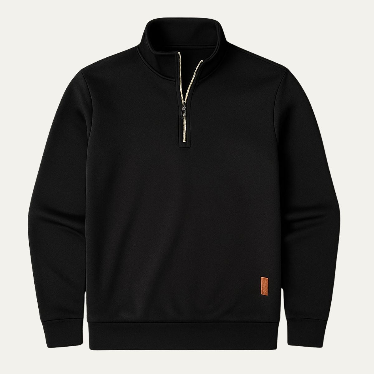 Bram | Men's Quarter Zip Sweater Gray Heather Fleece