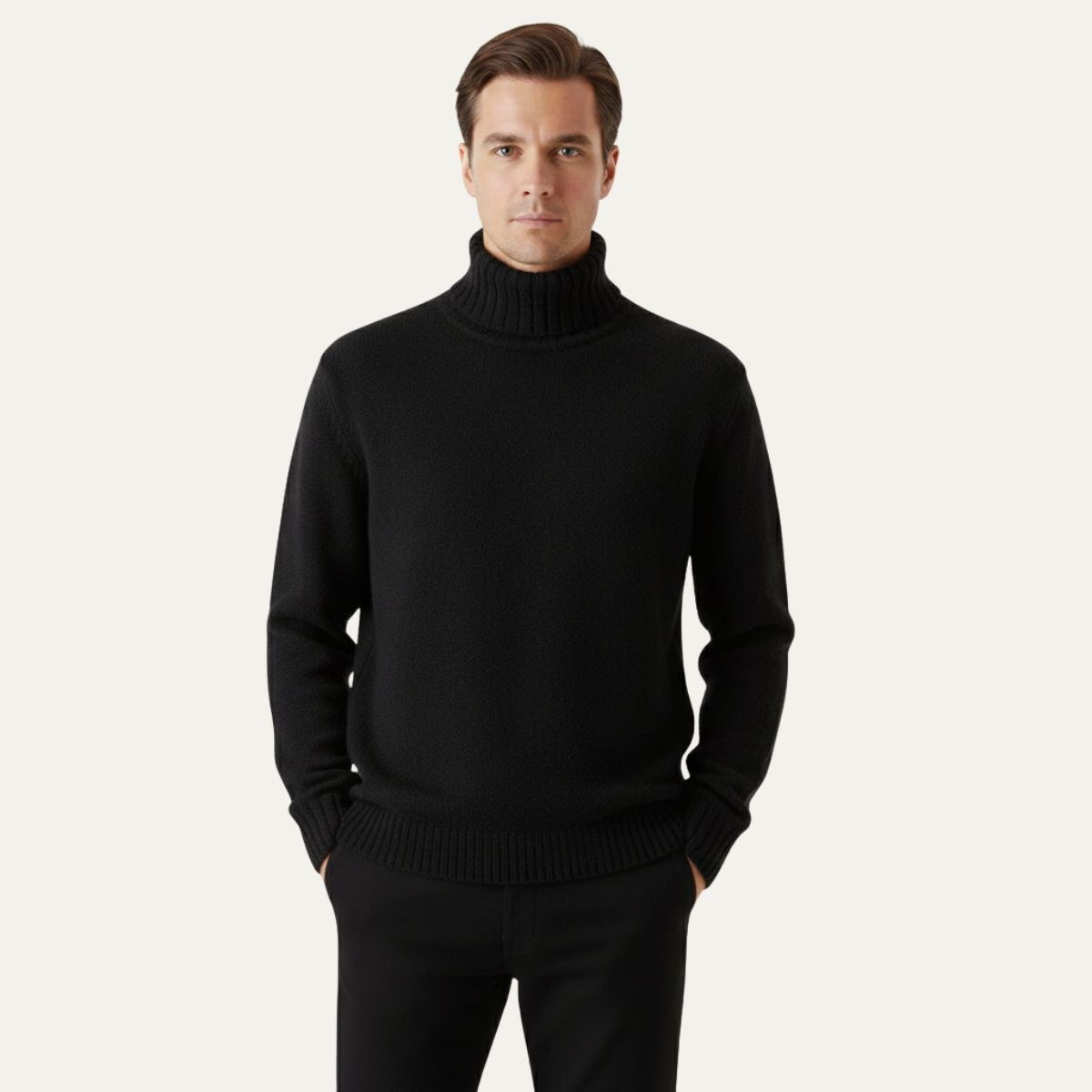 Bram | Men's Crew Neck Sweater Brown
