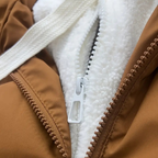Dama Washington Ada women's puffer jacket black sherpa lined hood - view 13