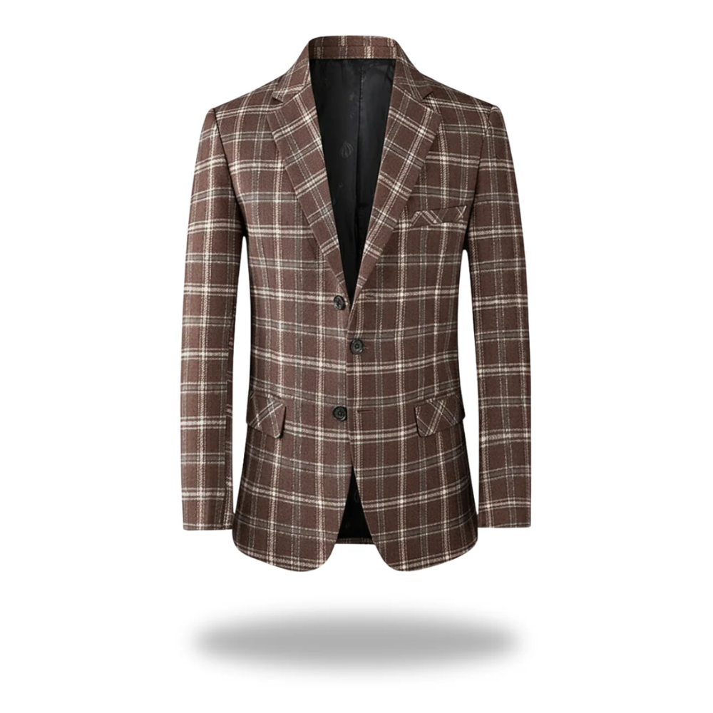 Sage | Men's Check Blazer Black White Tailored