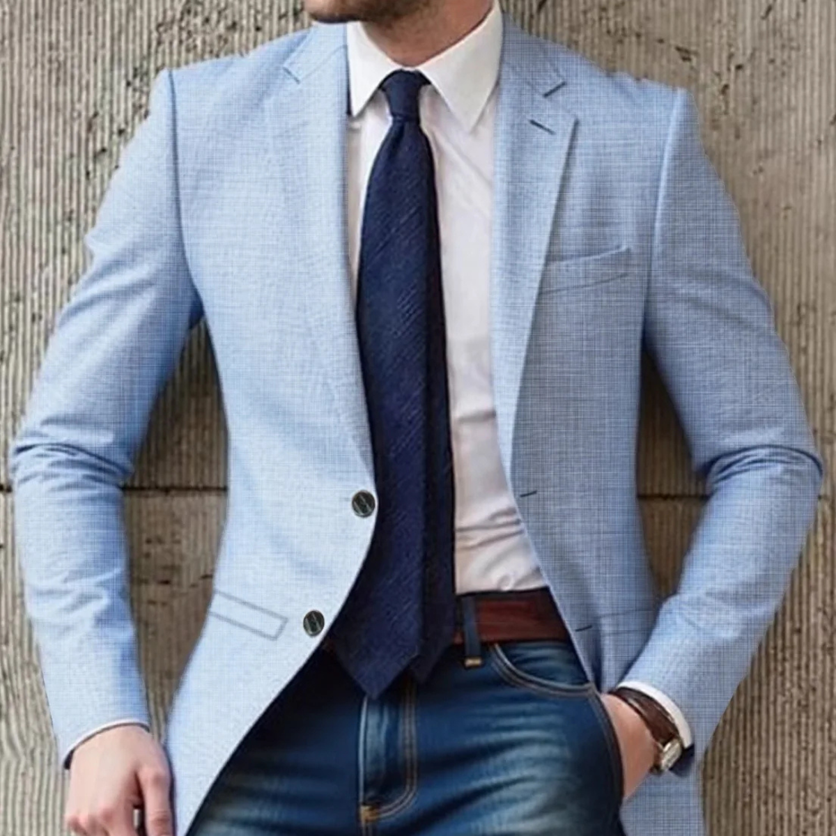 Bram | Men's Smart Casual Slim Fit Blazer Cream