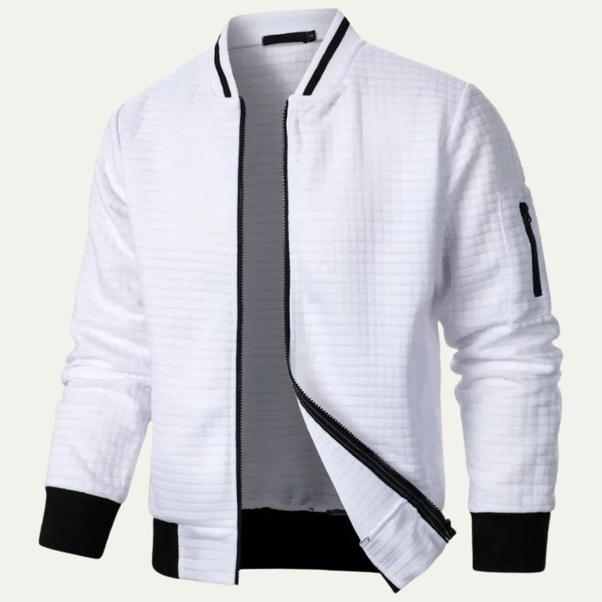 Voss | Men's Quilted Bomber Jacket Charcoal Gray Lightweight